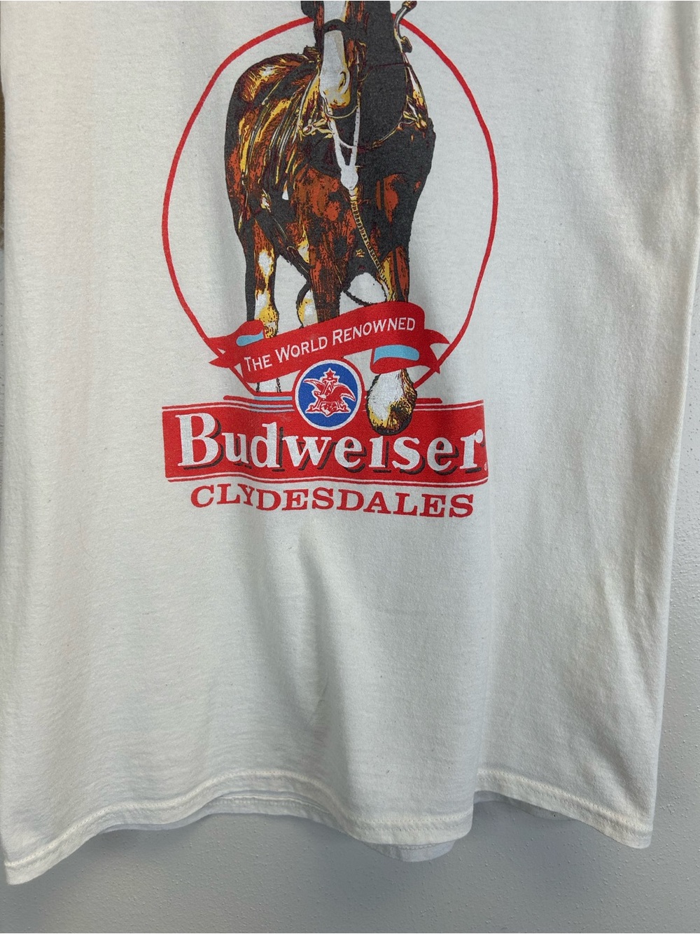 Budweiser Graphic Tee Clydesdales Equestrian Size‎ M Beer Logo Party Horse Drink - Picture 3 of 11